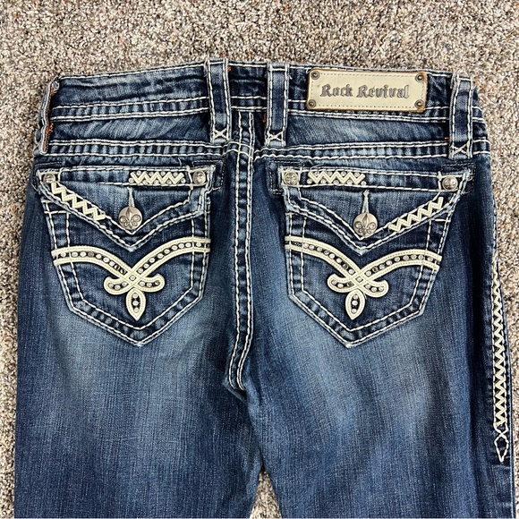 Women’s Rock Revival Elaina Boot Cut Stretch Jeans Size 27 E8254823L - Picture 10 of 16